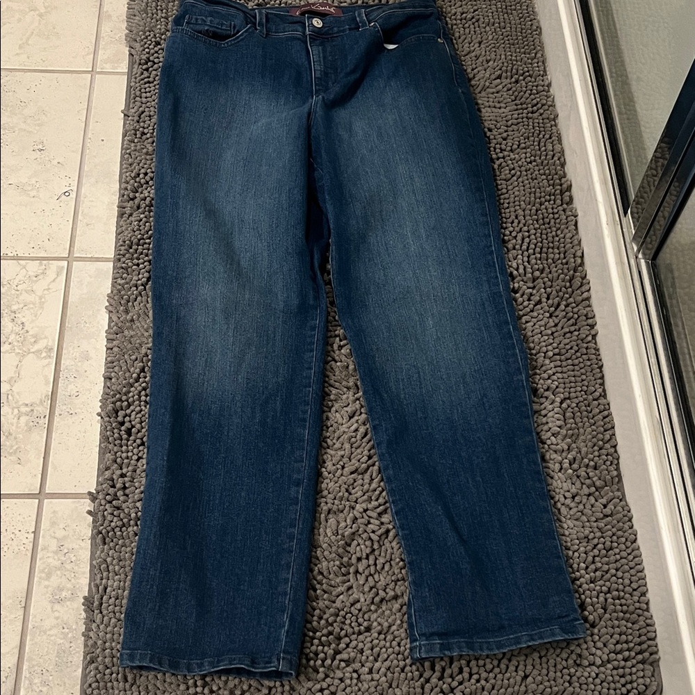 Gloria Vanderbilt Dark Blue Straight Leg Jeans
